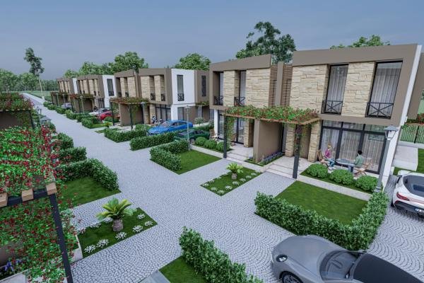 GIRNE DOGANKOYDE SATILIK 3+1 BAHCELI TOWNHOUSE