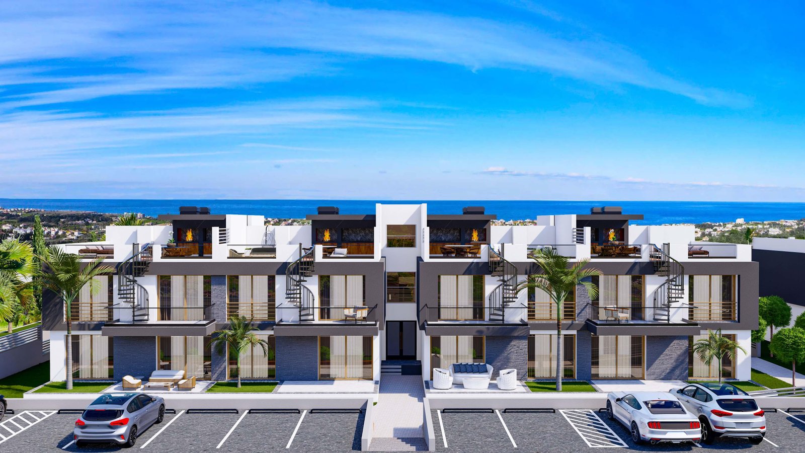 GİRNE LAPTA BÖLGESİNDE LÜKS MODERN PROJEDEN SATILIK KONUT SEÇENEKLERİ