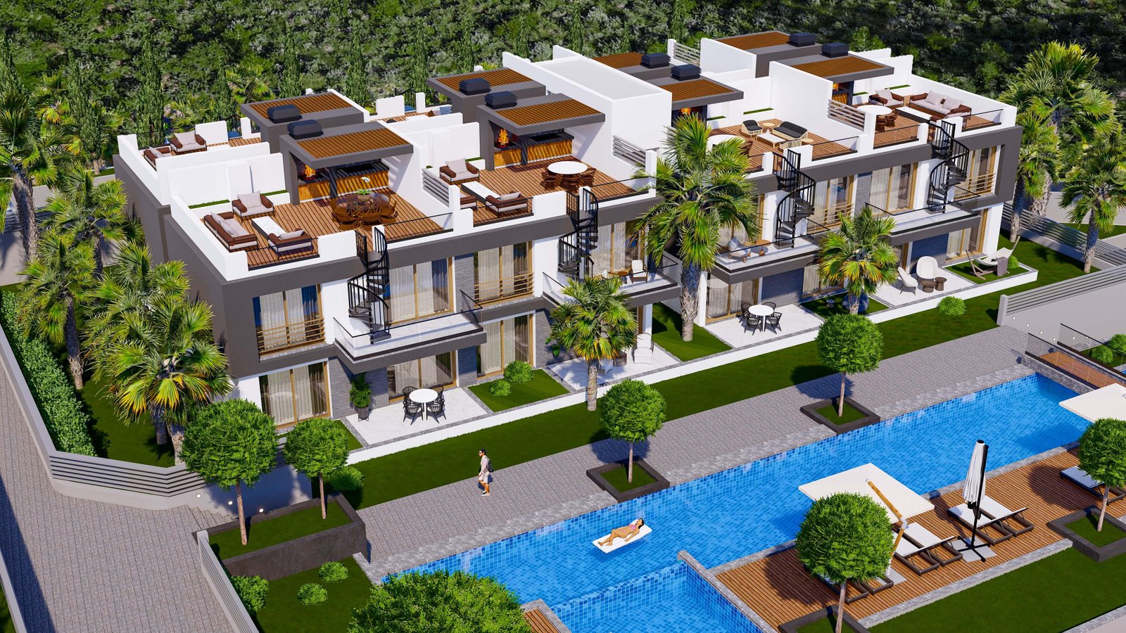 GİRNE LAPTA BÖLGESİNDE LÜKS MODERN PROJEDEN SATILIK KONUT SEÇENEKLERİ