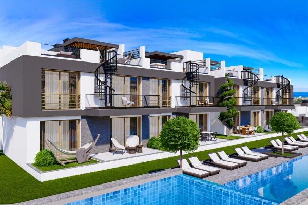 GİRNE LAPTA BÖLGESİNDE LÜKS MODERN PROJEDEN SATILIK KONUT SEÇENEKLERİ