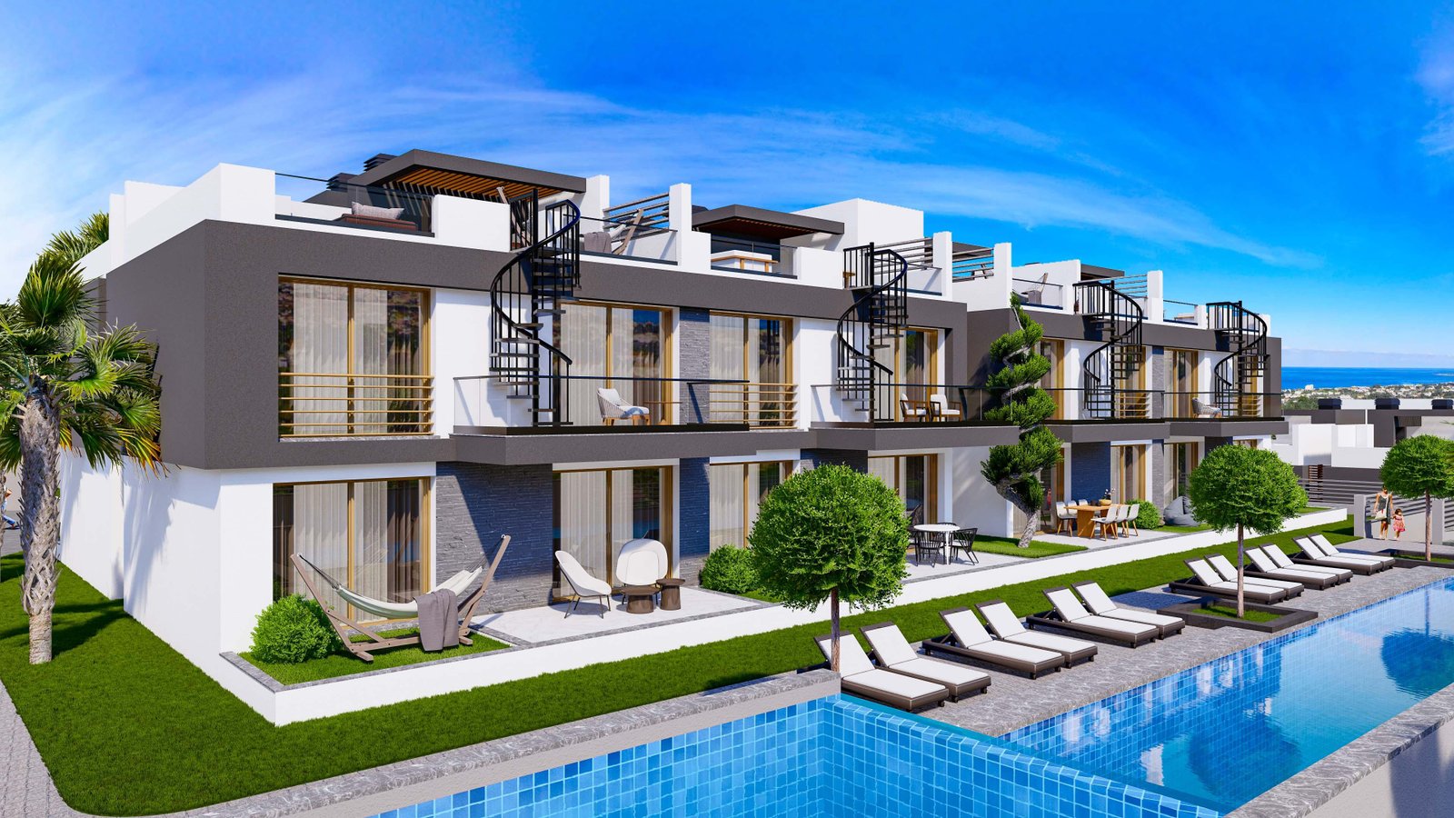 GİRNE LAPTA BÖLGESİNDE LÜKS MODERN PROJEDEN SATILIK KONUT SEÇENEKLERİ