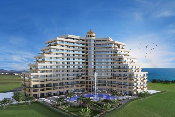 SATILIK 1+1 DAİRE – İSKELE LONG BEACH – GENİŞ BALKONLU, DENİZ MANZARALI, MERKEZİ LOKASYONDA