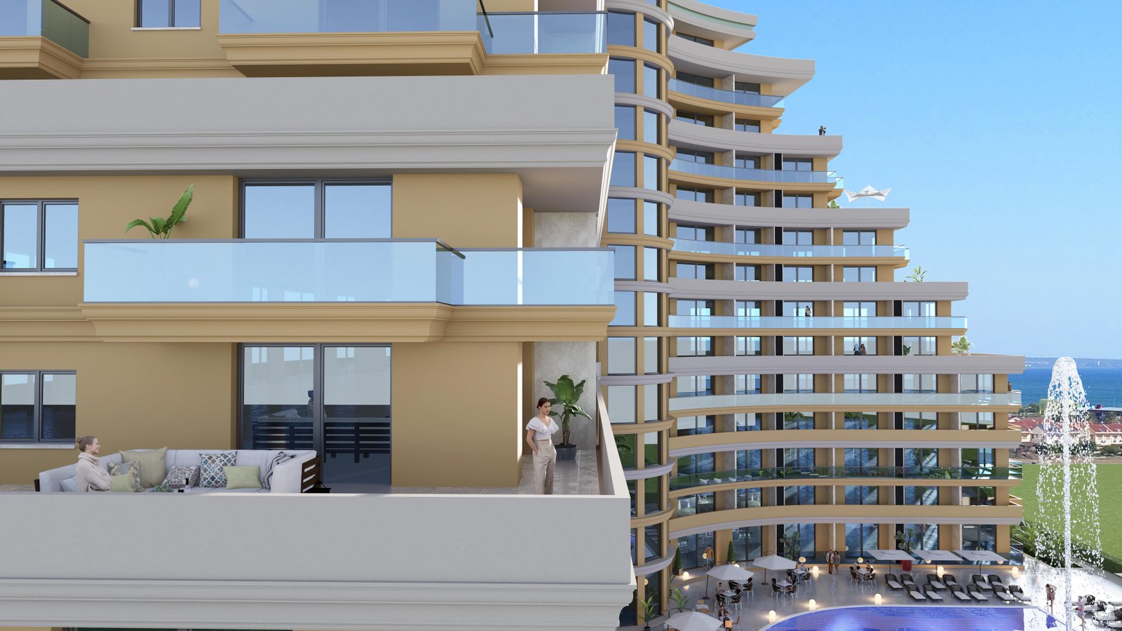 SATILIK 1+1 DAİRE – İSKELE LONG BEACH – GENİŞ BALKONLU, DENİZ MANZARALI, MERKEZİ LOKASYONDA