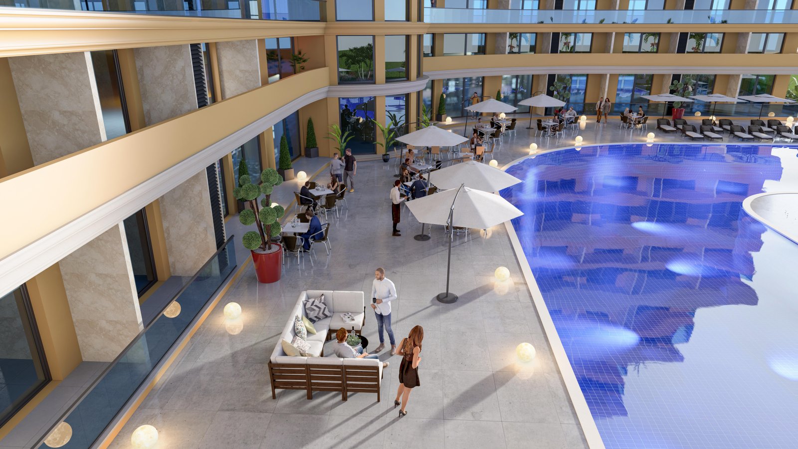 SATILIK 1+1 DAİRE – İSKELE LONG BEACH – GENİŞ BALKONLU, DENİZ MANZARALI, MERKEZİ LOKASYONDA