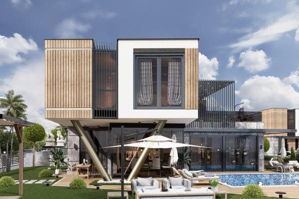 GİRNE KARAOĞLANOĞLU BÖLGESİNDE MODERN LÜKS VE EŞSİZ TASARIMLI ÖZEL 4+1 VİLLALAR