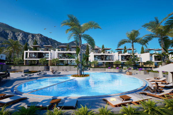 GİRNE LAPTA'DA PROJE AŞAMASINDAN SATILIK ULTRA LÜX 2+1 PENTHOUSE  DAİRELER
